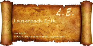 Lautenbach Erik névjegykártya