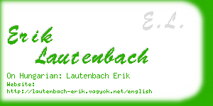 erik lautenbach business card